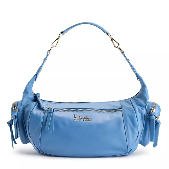 Nicole Miller Sky Blue Shoulder Bag - Picture 1 of 6